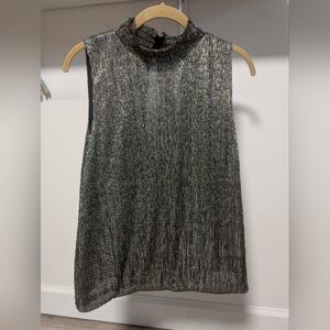 NWT Banana Republic Metallic Sleeveless Top Size Large